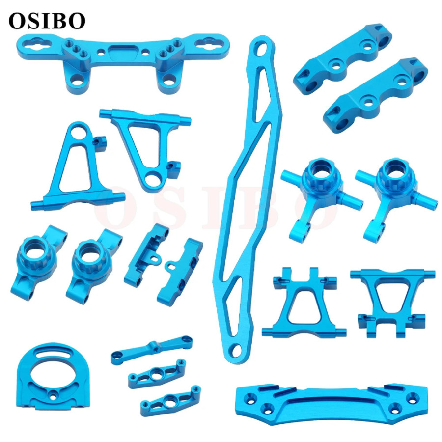 TAMIYA TT02 toʻliq toʻplamini yangilash metall qismlar Rulda chashka old va orqa qoʻl amortizator oʻrnatish RC avtomobil bogʻlovchi rod qismlari TT-02