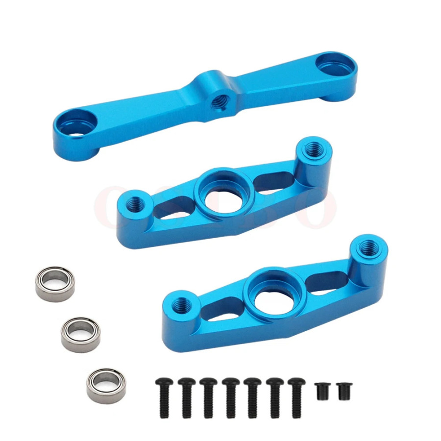 TAMIYA TT02 toʻliq toʻplamini yangilash metall qismlar Rulda chashka old va orqa qoʻl amortizator oʻrnatish RC avtomobil bogʻlovchi rod qismlari TT-02
