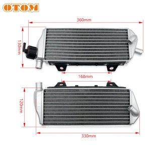 KTM SX/XC/XC-W/EXC, HUSQVARNA TC/TE/TX, GASGAS MC/EC mototsikllari, OEM Motocross qismlari uchun OTOM 2023-2026 alyuminiy radiator.