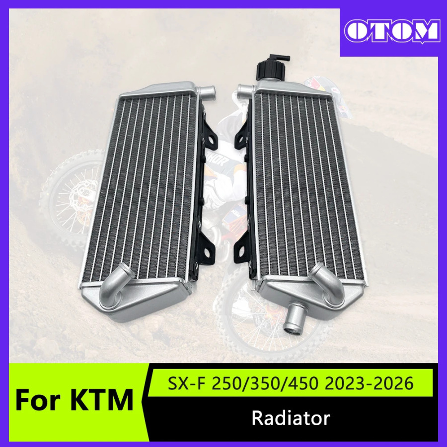 KTM SX/XC/XC-W/EXC, HUSQVARNA TC/TE/TX, GASGAS MC/EC mototsikllari, OEM Motocross qismlari uchun OTOM 2023-2026 alyuminiy radiator.