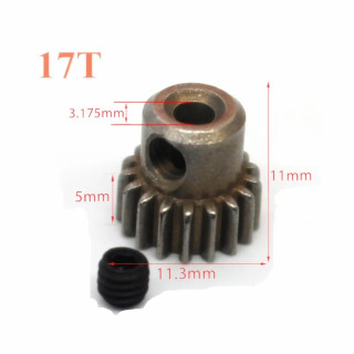 HSP 1/10 94111 94123 RC avtomobillari uchun 17-64T metall tirgakli differentsial uzatma + 4 dona Dvigatel tishli toʻplami ehtiyot qismlari