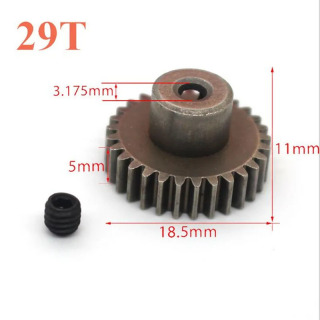 HSP 1/10 94111 94123 RC avtomobillari uchun 17-64T metall tirgakli differentsial uzatma + 4 dona Dvigatel tishli toʻplami ehtiyot qismlari