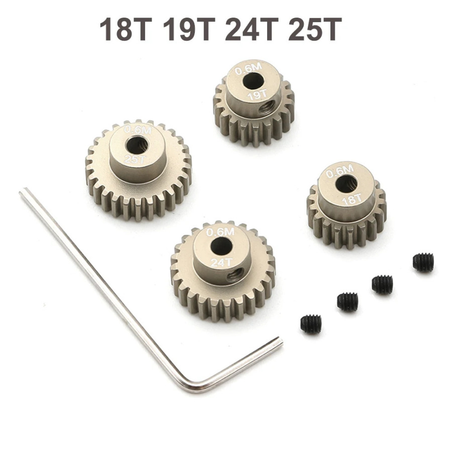 Металлический комплект шестерен 18T 19T 24T 25T для Tamiya TT01 TT02 TT-02 TB02 TA05, детали для обновления радиоуправляемого автомобиля, аксессуары