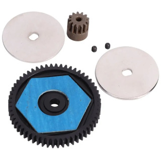 56T Gear 13T Dvigatel reduktorini yangilash aksessuarlari Axial SCX10 RC Modelli avtomobil uchun masofadan boshqarish pulti avtomobil ehtiyot qismlari uchun mos keladi.