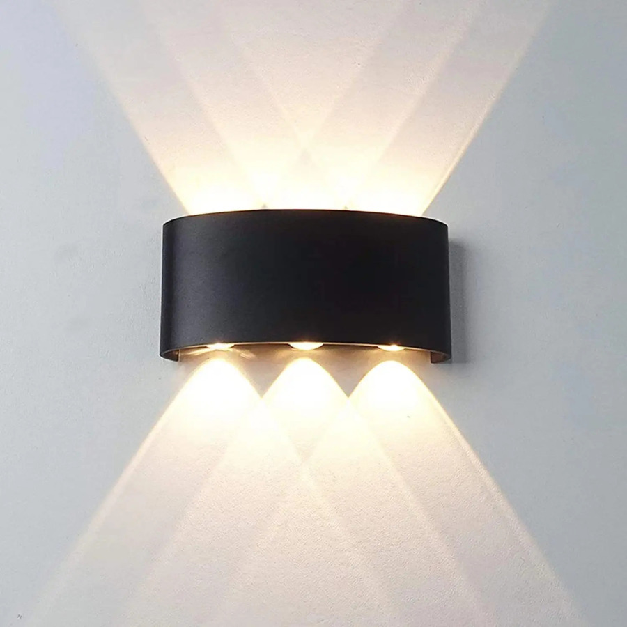 LED devor lampalari Yashash xonasi Yotoq xonasi dekoratsiyasi uchun zamonaviy ichki tashqi yorugʻlik oq yuqoriga va pastga devor chiroqlari