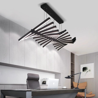 Zamonaviy LED qandillar Nordic qora/oq ofis marjonlari yashash xonasi uchun uy marjon chiroqlari ovqat xonasi bar armatura