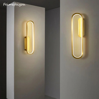 Zamonaviy Led devor yoritgichi Minimalist devor yoritgichi yashash xonasi yotoqxona zina yoritgichi Uyni bezatish toʻshak yonidagi Skandinaviya devor chiroqlari lampalari