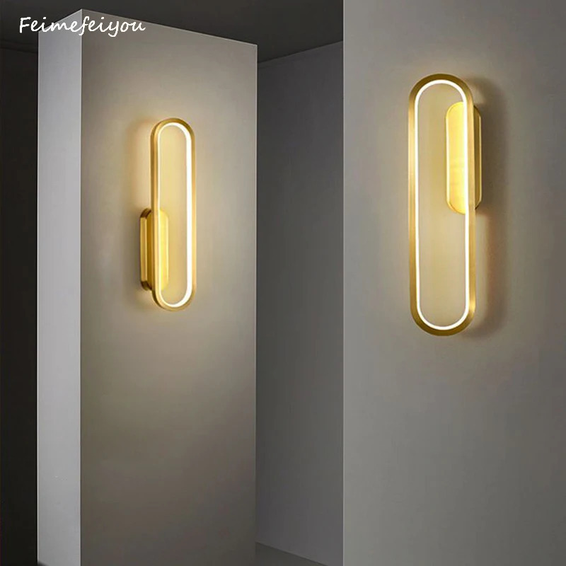 Zamonaviy Led devor yoritgichi Minimalist devor yoritgichi yashash xonasi yotoqxona zina yoritgichi Uyni bezatish toʻshak yonidagi Skandinaviya devor chiroqlari lampalari