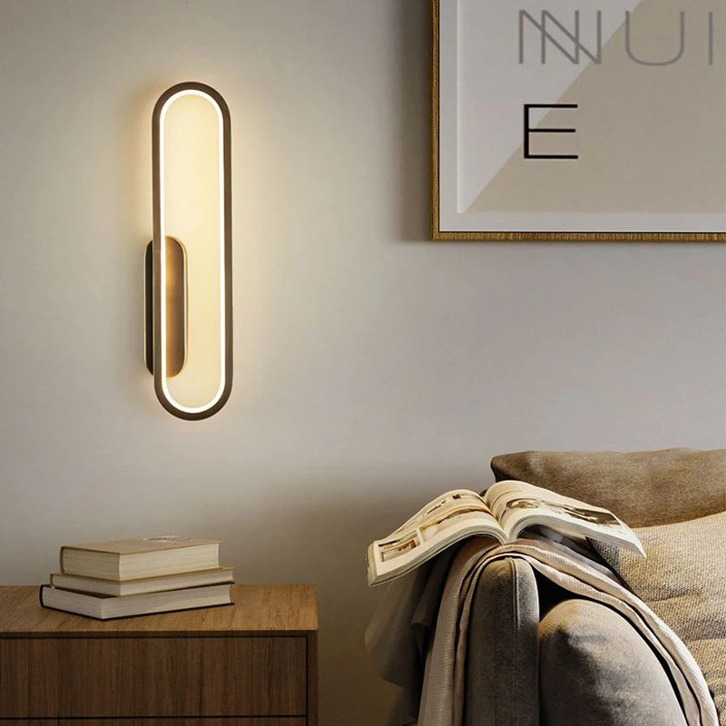 Zamonaviy Led devor yoritgichi Minimalist devor yoritgichi yashash xonasi yotoqxona zina yoritgichi Uyni bezatish toʻshak yonidagi Skandinaviya devor chiroqlari lampalari