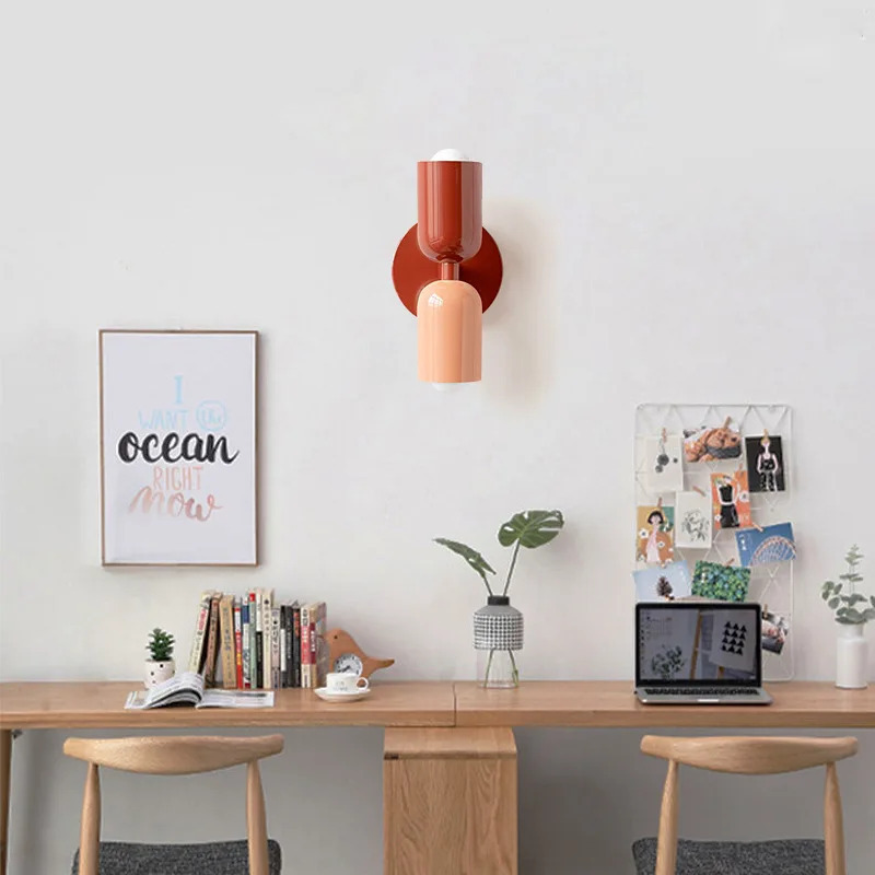 Yotoq xonasi ovqat xonasi yotoqxona devor chiroq Nordic uslubi minimalist zamonaviy yashash xonasi koridor balkon devor bezak lampalar