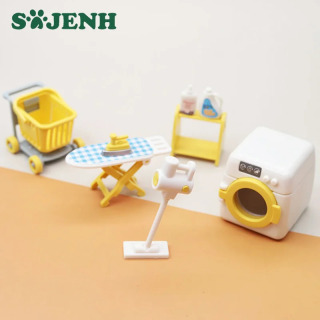 1 toʻplam qoʻgʻirchoq uyi miniatyura oshxonasi yashash xonasini bezatish ovqat stoli mini mebel bolalar oʻyinchoqlari modeli DIY aksessuarlari