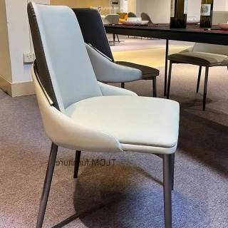 Zamonaviy Nordic uslubidagi ovqat stullari Minimalist yumshoq oq partiya oshxona stullari Uy mebellari