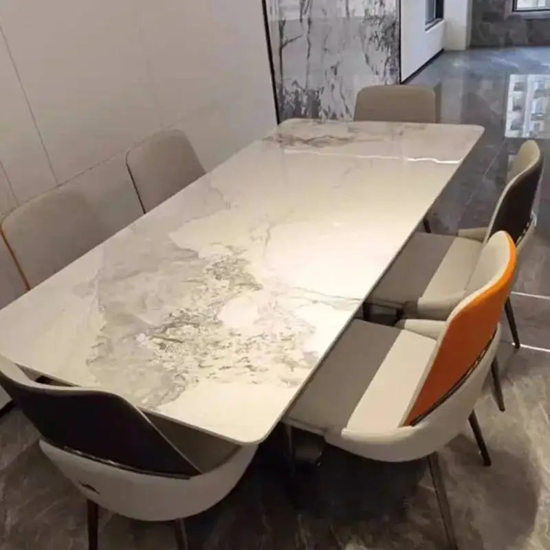 Zamonaviy Nordic uslubidagi ovqat stullari Minimalist yumshoq oq partiya oshxona stullari Uy mebellari