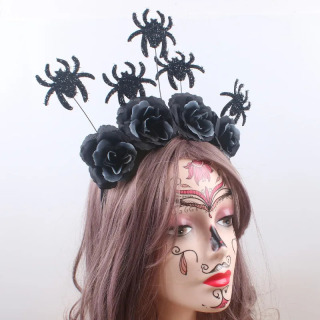 Creative Rojdestvo Big Flower Rose Headbands Spider Headbands Party Arvohlar Qiziqarli bezaklar