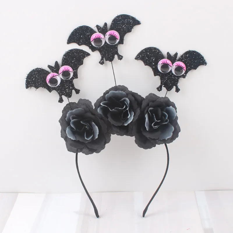 Creative Rojdestvo Big Flower Rose Headbands Spider Headbands Party Arvohlar Qiziqarli bezaklar
