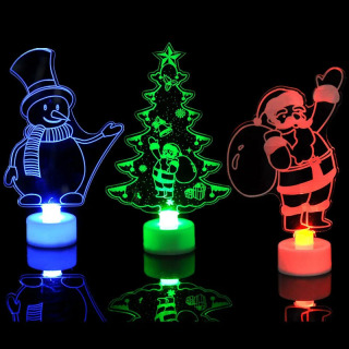 Rangli LED dekorativ chiroqlar Yangi yil Rojdestvo daraxti osilgan bezaklar Qordan odam Santa Klaus Neon partiyasi uy bezaklari