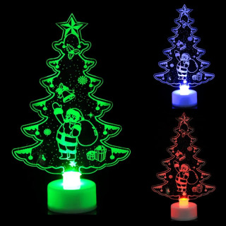 Rangli LED dekorativ chiroqlar Yangi yil Rojdestvo daraxti osilgan bezaklar Qordan odam Santa Klaus Neon partiyasi uy bezaklari