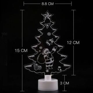 Rangli LED dekorativ chiroqlar Yangi yil Rojdestvo daraxti osilgan bezaklar Qordan odam Santa Klaus Neon partiyasi uy bezaklari
