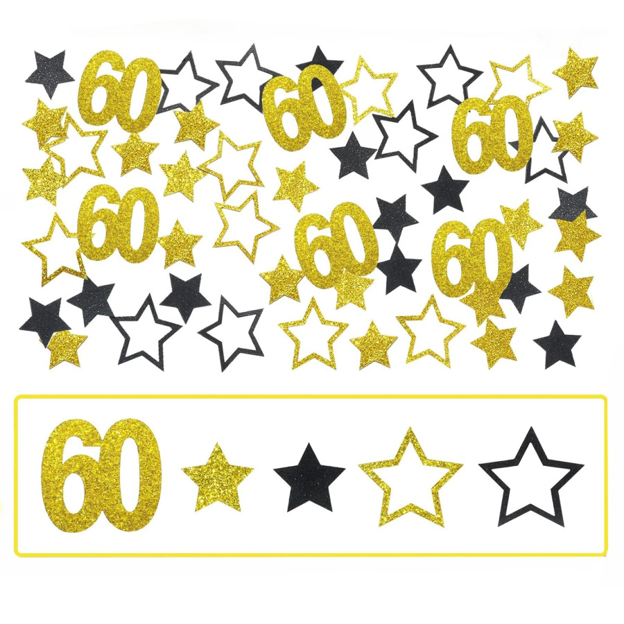 100 шт., 30, 40, 50, 60, блестящие конфетти, разбросанные, вечерние украшения для дня рождения, годовщины, стола, сделай сам, художественное ремесло