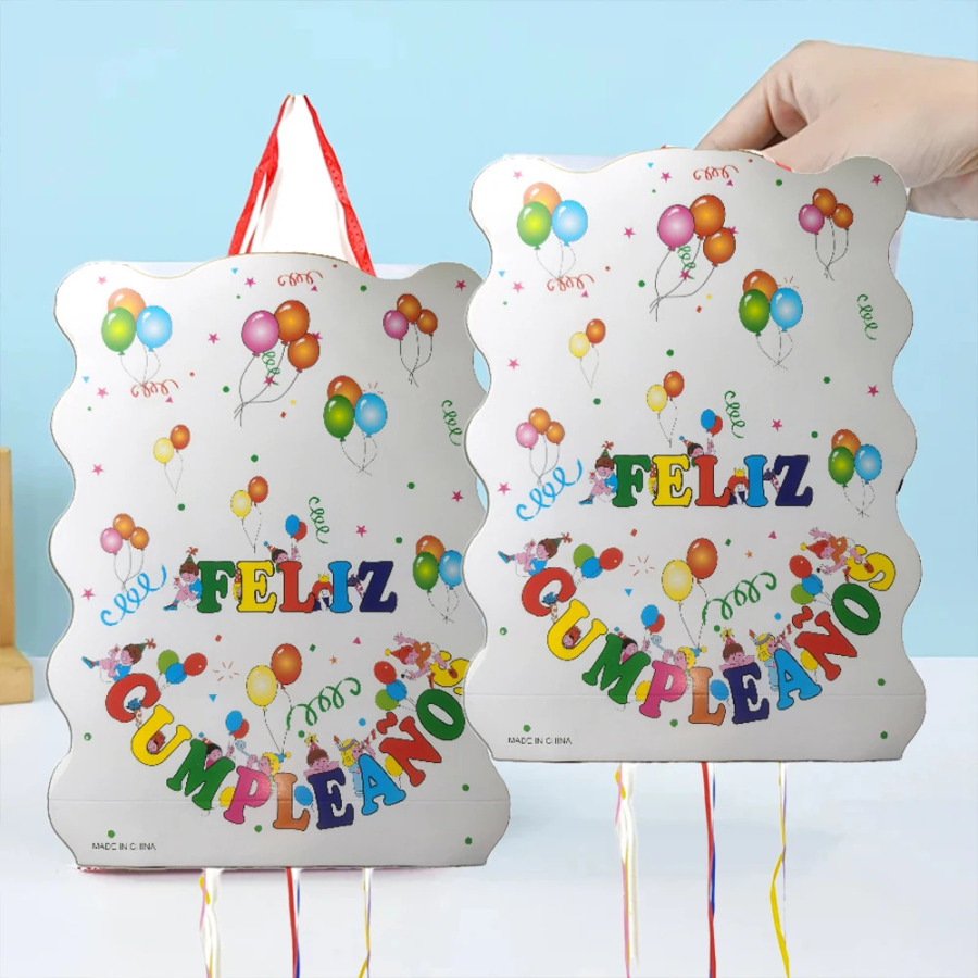 1 шт., белая пиньята с принтом, товары для украшения дня рождения, любимое детское украшение для детского душа, украшение для вечеринки в честь Дня Рождения