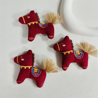 10 dona Yumshoq Pony Ornamenti bir qutiga qadoqlangan bayram uchun kichik sovgʻa