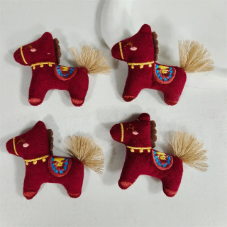 10 dona Yumshoq Pony Ornamenti bir qutiga qadoqlangan bayram uchun kichik sovgʻa