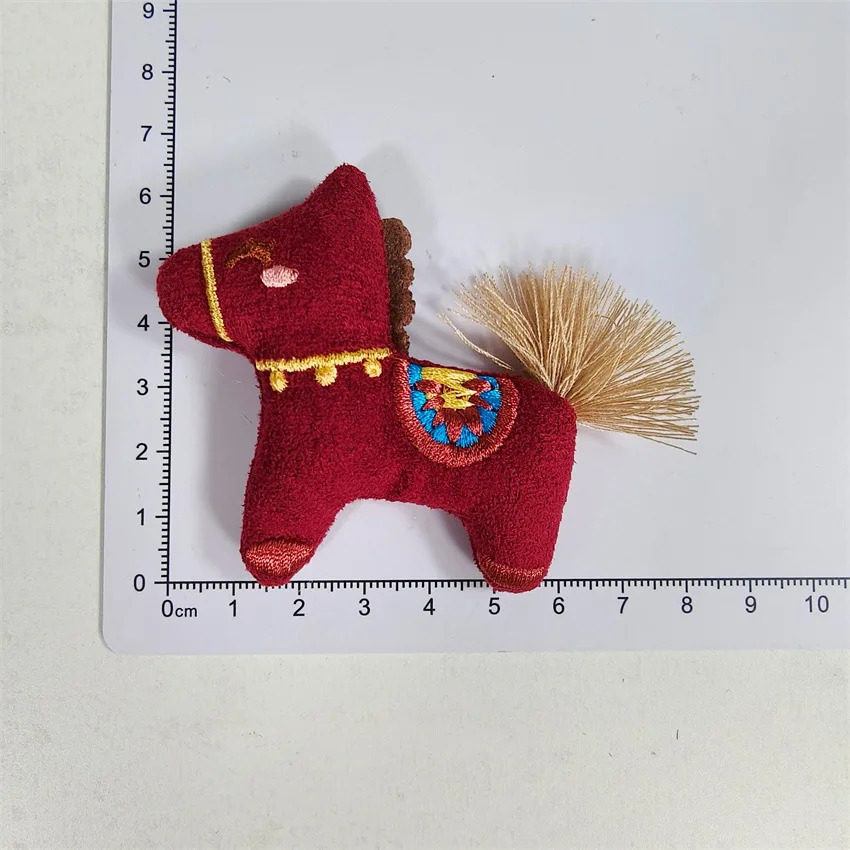 10 dona Yumshoq Pony Ornamenti bir qutiga qadoqlangan bayram uchun kichik sovgʻa