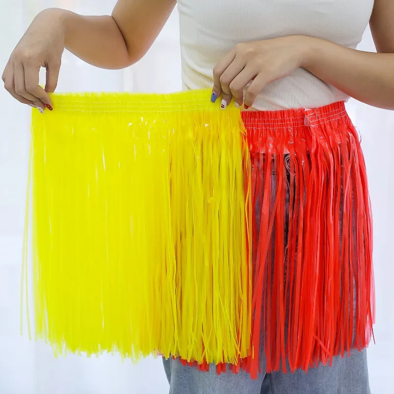 Floresan yubkalar partiya kiyimi ipak yomgʻir yubka Plastik rangli raqs yubka DIY Halloween neon partiyasi dekorasi Kattalar va bolalar uchun