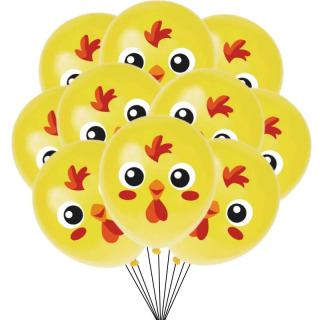 10/30 dona ferma sigir choʻchqa ot qoʻy tovuq lateks sharlar Bolalar tugʻilgan kuni ziyofati bezatish hayvonlar shari chaqaloq dush Globos sharlar