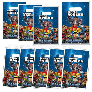 10/50 dona. Plastik Roblox Tugʻilgan kun shakarlamalari sovgʻa sumkalari Bolalar va kattalar uchun partiya bezaklari sovgʻalari