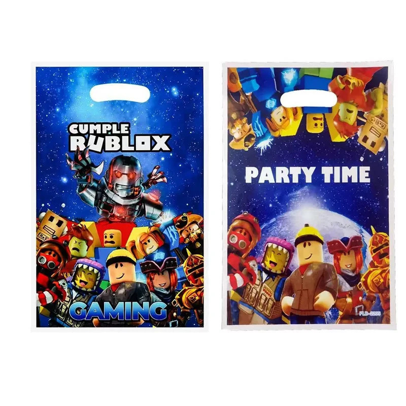 10/50 dona. Plastik Roblox Tugʻilgan kun shakarlamalari sovgʻa sumkalari Bolalar va kattalar uchun partiya bezaklari sovgʻalari