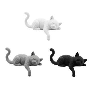 Sovgʻalar: Mushuklarning yoqimli stol bezaklari, 3D bosilgan uyqudagi mushuk haykalchalari, uyni bezash uchun kulgili dekorativ mushuk haykalchalari