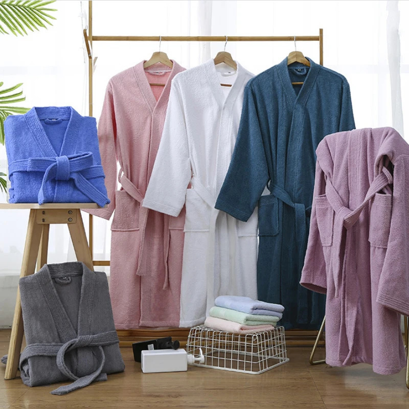 100 paxta terri xalat pijama tungi koʻylak Bahor kuz sochiq uzun uy xalat changni yutish Yukata pijama xalat