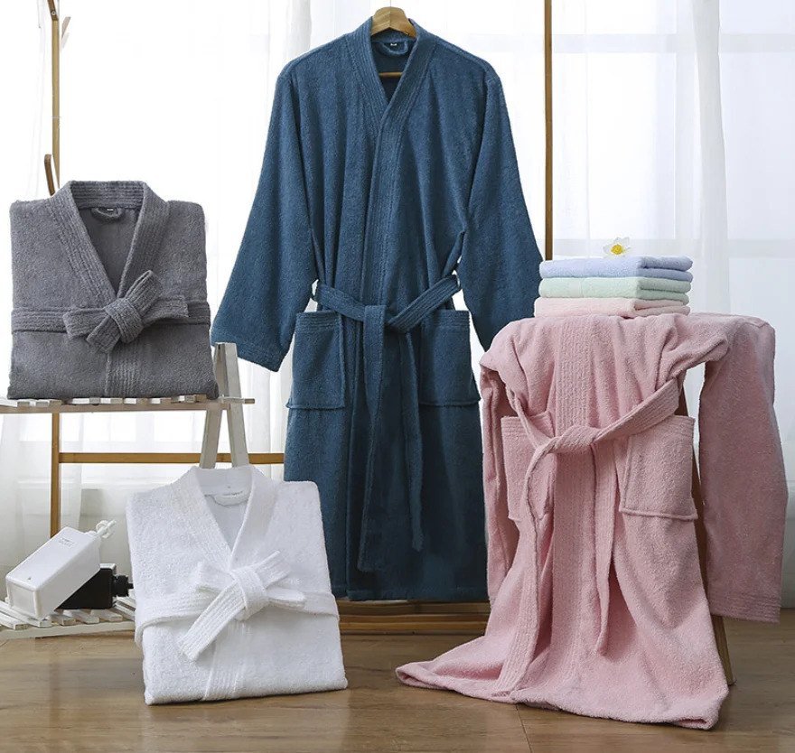 100 paxta terri xalat pijama tungi koʻylak Bahor kuz sochiq uzun uy xalat changni yutish Yukata pijama xalat