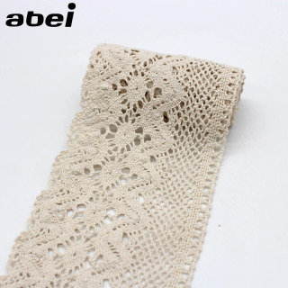 9,5 sm 1 metrli paxta toʻrli lenta sargʻish dantelli trim uy toʻqimachilik uchun divan mato kiyimi pelerin bezaklari DIY qoʻlda tikilgan yamoq tikish