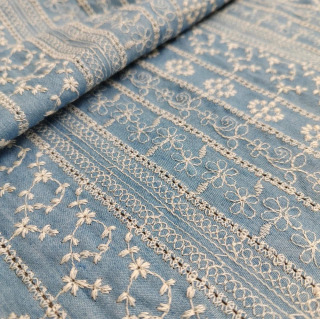 Yangi qoʻlda tikilgan paxta jinsi mato DIY kiyim aksessuarlari mato yuqori sifatli moda qoʻlda ishlangan mato metr boʻyicha
