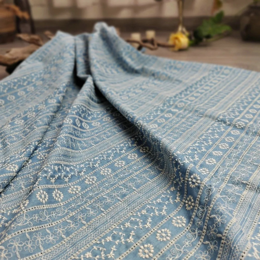 Yangi qoʻlda tikilgan paxta jinsi mato DIY kiyim aksessuarlari mato yuqori sifatli moda qoʻlda ishlangan mato metr boʻyicha