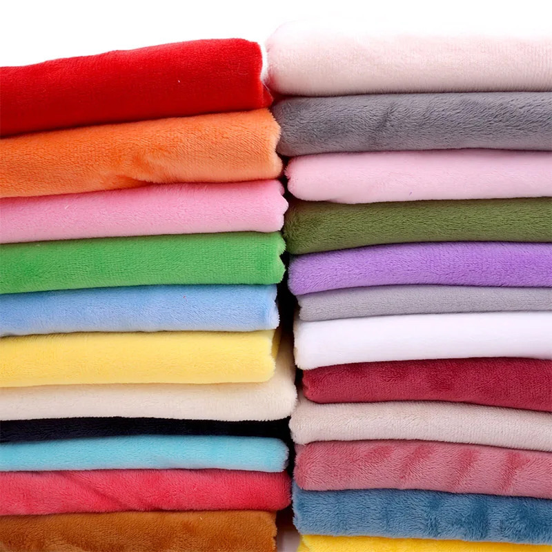 Tikuv uchun minky matolar DIY qoʻlda tayyorlangan uy toʻqimachilik oʻyinchoq mato peluş patchwork mato qattiq uslubda metr boʻyicha sotiladi