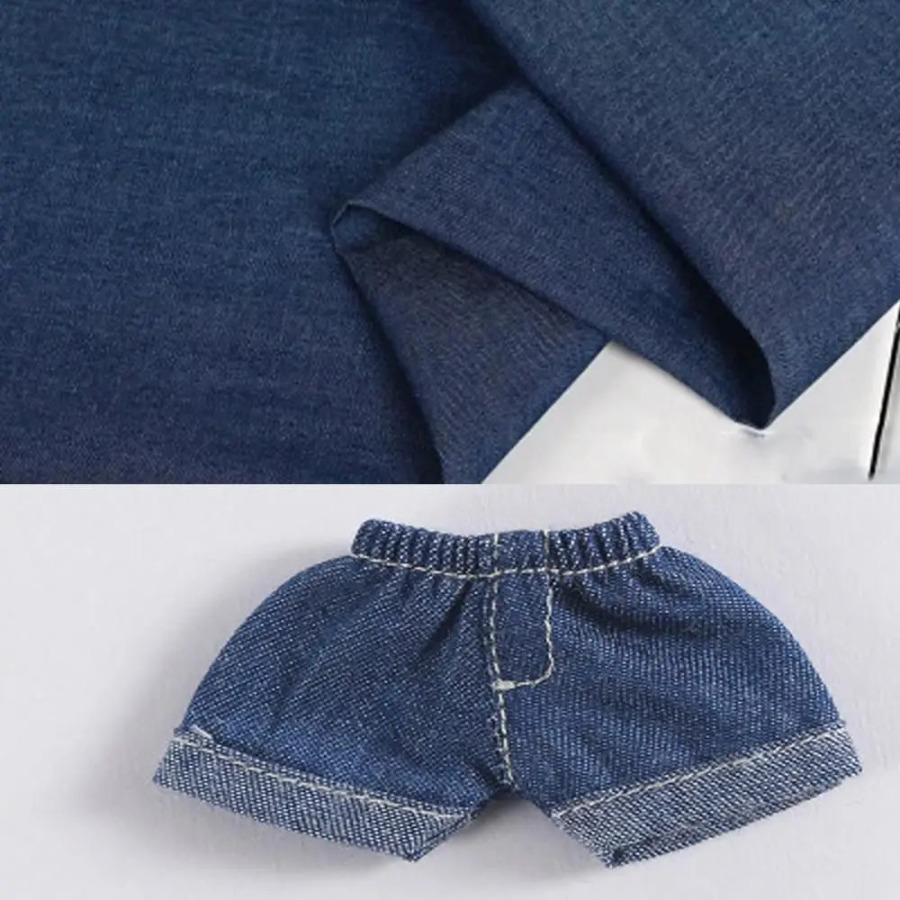 50 * 75 sm yuvilgan denim mato uy toʻqimachilik choyshablarini tikish qoʻlda ishlangan qoʻgʻirchoq kiyimlari liboslari DIY mato liboslari materiallari Qoʻgʻirchoq aksessuarlari