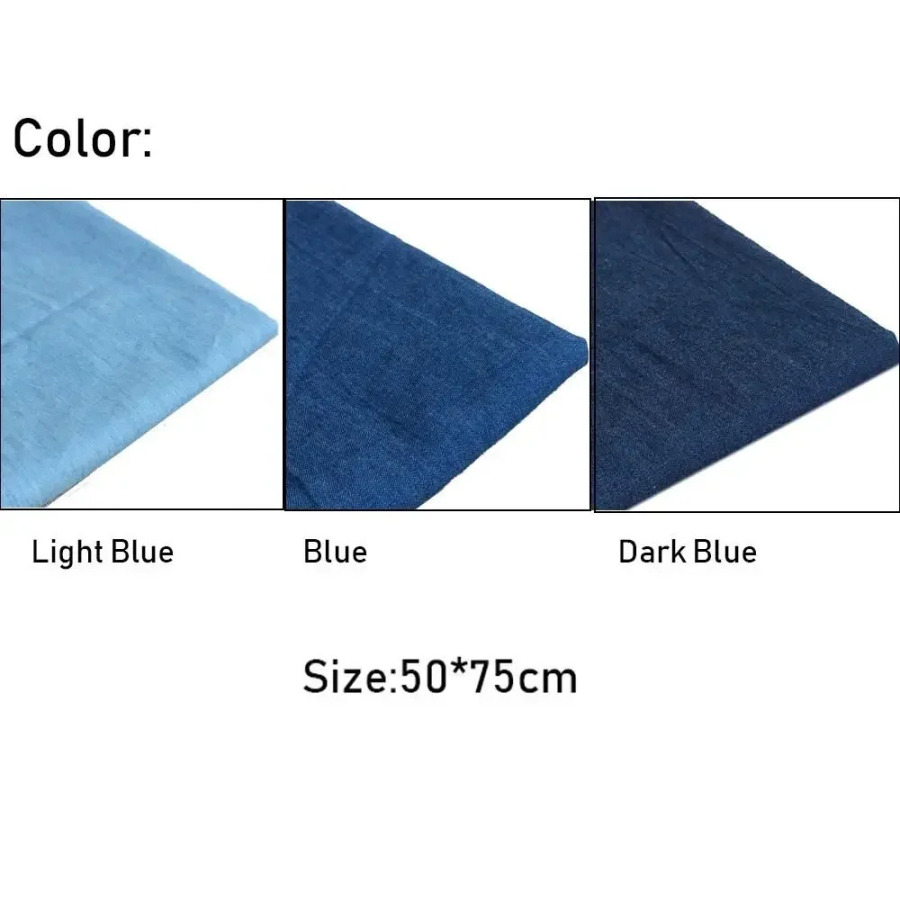 50 * 75 sm yuvilgan denim mato uy toʻqimachilik choyshablarini tikish qoʻlda ishlangan qoʻgʻirchoq kiyimlari liboslari DIY mato liboslari materiallari Qoʻgʻirchoq aksessuarlari