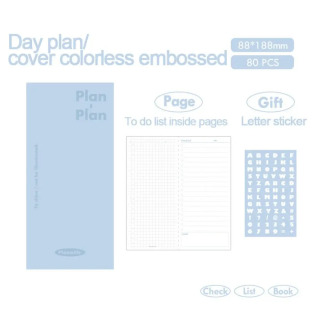 Minimalist Strip Shape Planner Notebook Rangli gorizontal Kawaii uslubida kundalik rejalashtirish ijodiy dizayn