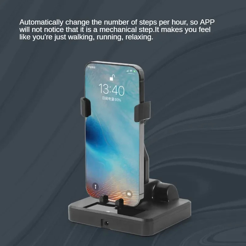Ish stoli jim avtomatik silkituvchi mobil telefon stendi Avtomatik aylanadigan telefon shakeri pedometr pedometr pedometr