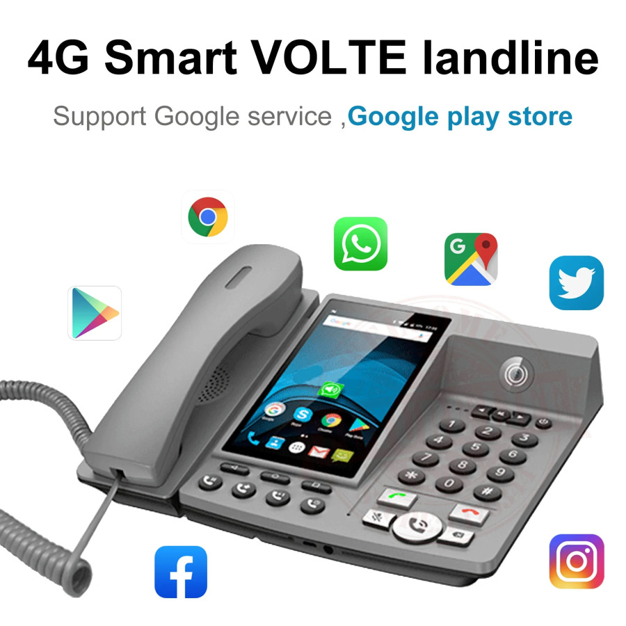 Smart LTE 4G Ruxsat etilgan simsiz statsionar Android 8.0 4G SIM tarmoqli videofon Glob universal qariyalar uchun WIFI video mobil telefon