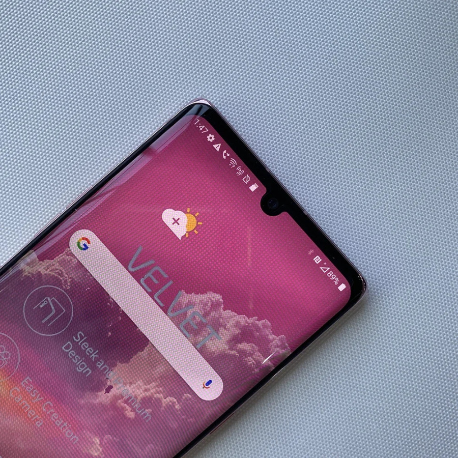 Original LG G9 G900TM G900N G900VM 5G VELVET mobil telefoni 6GB RAM 128GB ROM 6.8 dyuymli 48MP+8MP+5MP+16MP sakkiz yadroli Android smartfoni