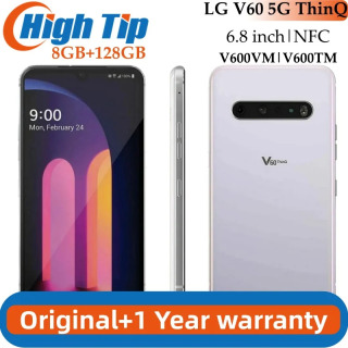 Оригинальный разблокированный мобильный телефон LG V60 5G ThinQ V600TM V600VM 6,8 дюйма Android NFC SamrtPhone 8 ГБ ОЗУ 128 ГБ ПЗУ сотовый телефон