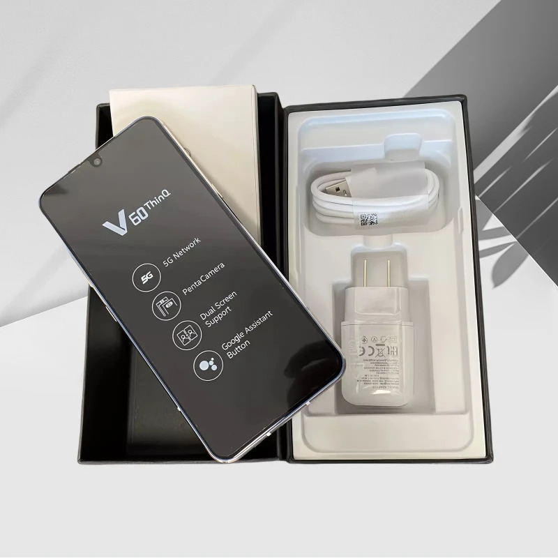Оригинальный разблокированный мобильный телефон LG V60 5G ThinQ V600TM V600VM 6,8 дюйма Android NFC SamrtPhone 8 ГБ ОЗУ 128 ГБ ПЗУ сотовый телефон