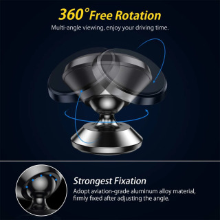 Magnit avtomobil telefoni ushlagichi mobil telefon stendi GPS 360° aylanishni qoʻllab-quvvatlaydi iPhone 14 13 12 Pro Xiaomi Huawei Samsung
