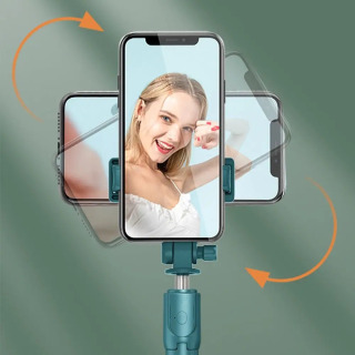 Мобильный штатив-монопод для селфи 0.7/1/1.7 м с подсветкой, Bluetooth-трипод для телефона, складной, с пультом ДУ