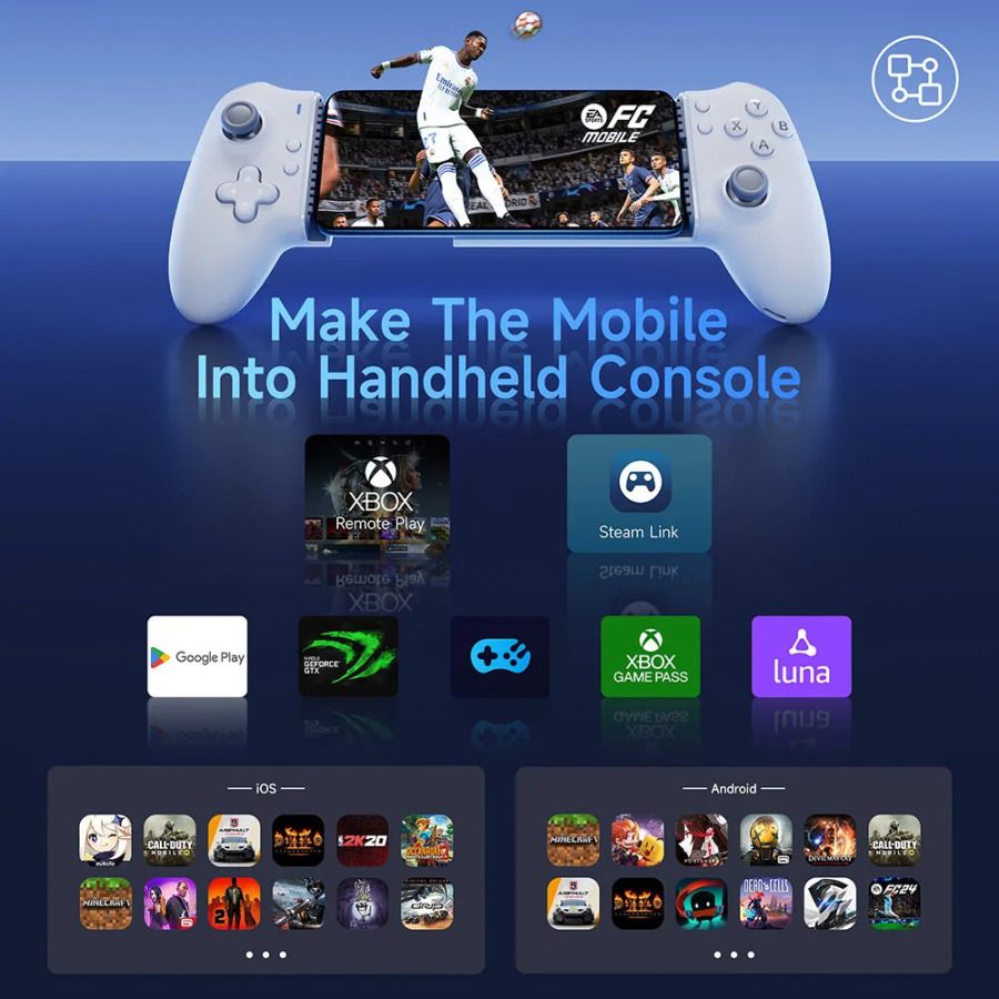 Игровой контроллер EasySMX M15 для мобильных телефонов, Type-C, с датчиками Холла, для Android и iPhone 15/16, облачных игр, Xbox Game Pass