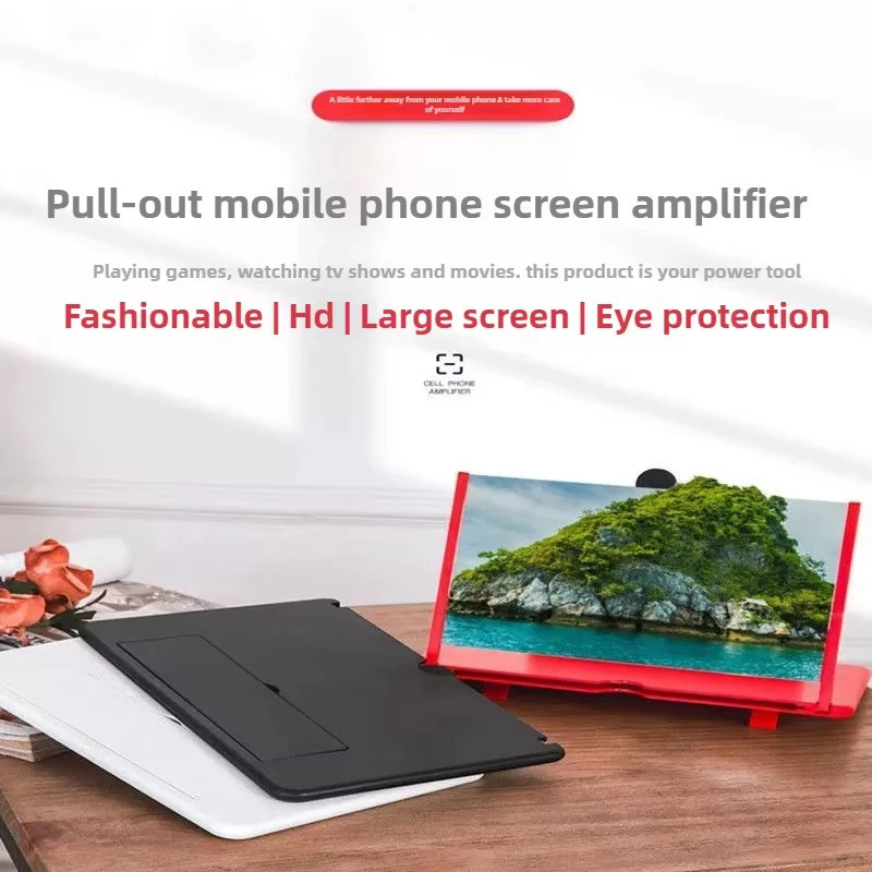 Televizorni oson tomosha qilish uchun 12 dyuymli mobil telefon lupasi Peyzajga yoʻnaltirilgan koʻzni himoya qiluvchi toʻliq ekranli mobil telefon ajoyib